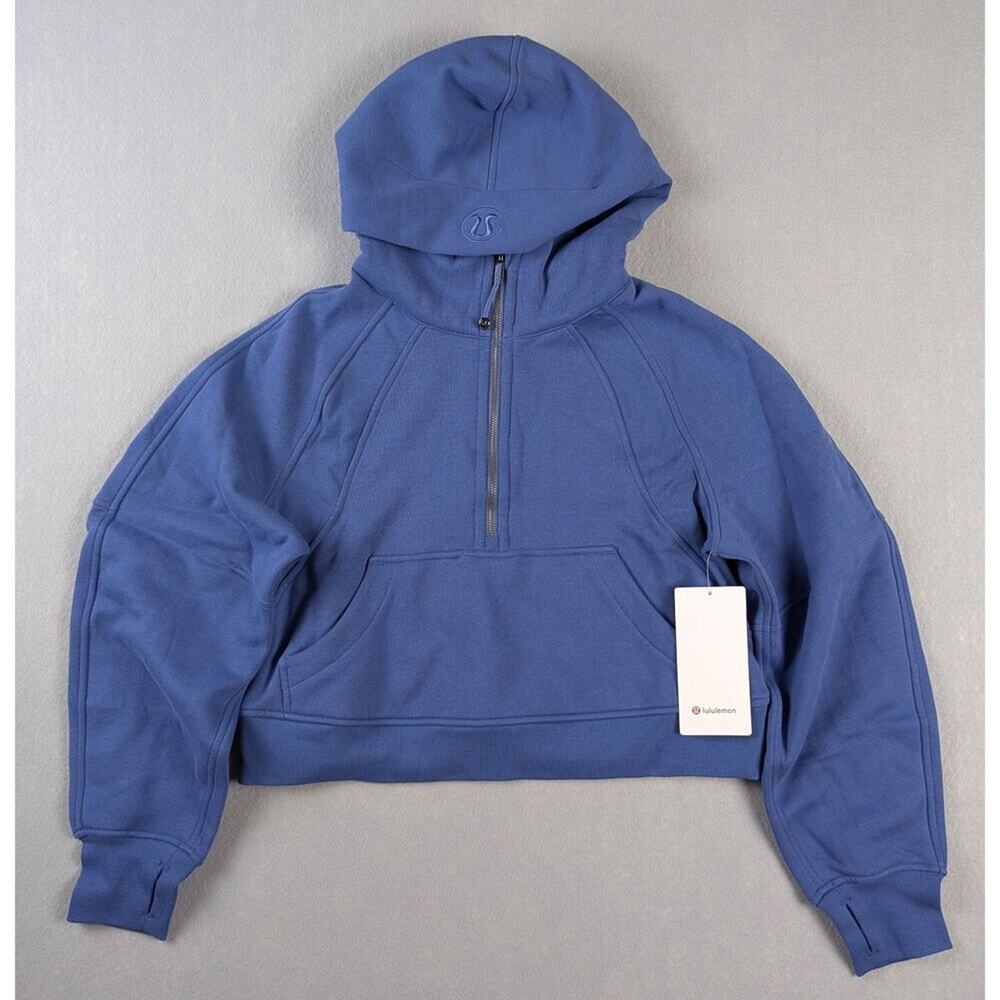NWT Scuba Oversized Half-Zip Hoodie Brilliant Blue XS/S